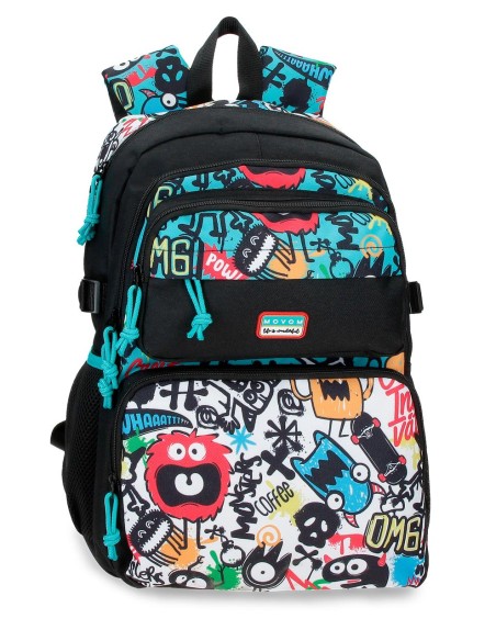 MOCHILA ADAP. 45CM 2C. MOVOM MONSTERS
